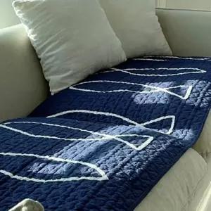 모던 물고기 퀼트 러그 발매트 쇼파 패드 240x70