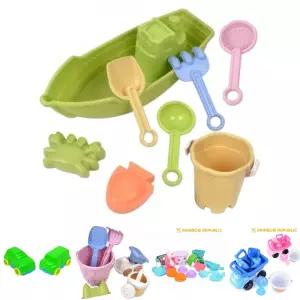 샌디 토이 통 모래 놀이 8종 세트/장난감 완구 소꿉 촉감 모양 틀 도구 아기 셋트 삽 가방 가정 감각