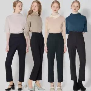 [최초가 98000원]4SET LeOT)] 다리가길어보이는 어텀 리얼텐션 팬츠 4종세트