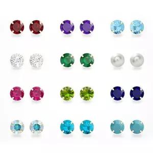 [굿야드] 14K GOLD 탄생석 컬러 큐빅 금 귀걸이