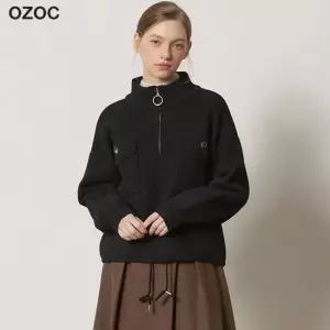 OZOC)] 링 집업 아웃포켓 니트 자켓 택가격 128000원)