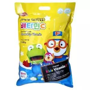 [유로메디] 뽀롱뽀롱 뽀로로 비타민C 츄어블 복숭아맛 1000정