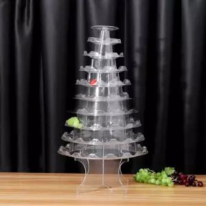 마카롱 진열대 10단 디스플레이 스탠드 파티 타워 웨딩 장식 아크릴 투명 전시대 디저트