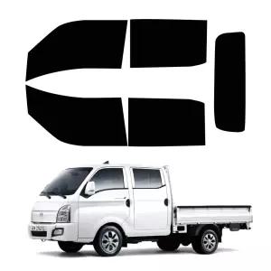 포터2더블캡 전용 열차단 썬팅지 측면후면세트 DIY 셀프 차량용 썬팅필름