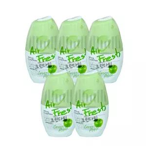 에어후레쉬 크리스탈워터 실내용 방향제 그린애플 400ml x5개