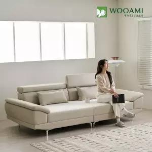 우아미가구 서온 4인용 가죽 황토볼 온열 온도조절 흙소파