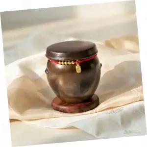 흑자 도자기 미니 현관 소금 단지 풍수 오브제 인테리어 소품 항아리 집들이 선물