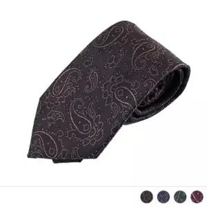 BTIE24032 골드페이즐리 고급 수트 수동 넥타이 반팔 반바지 여름룩 행사복 스타일링 캐주얼