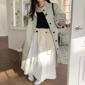 [제작] 청순퐁당 밴딩 플레어 롱 스커트 86395 빅사이즈 여성의류