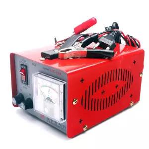 국산 배터리 충전기 12V 밧데리 오토바이 경운기 소형 농기구 농기계 휴대용 어스집게 점프 방전 금성전기