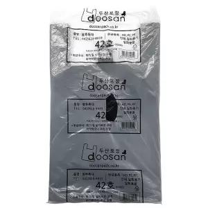 두산 비닐 봉투 흑색 10L 100매입 42호 (29+13)x50cm/검정/검은/블랙/마트/손잡이/봉지/일회용/쇼핑/1회용