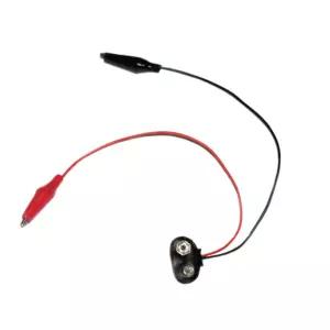 초등 과학 9볼트용 전지연결 집게달린 9cm전선 스냅 15개 시범교육 중학교 과탐