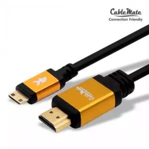 Mini HDMI to HDMI 2.0 골드메탈 케이블 1.5M