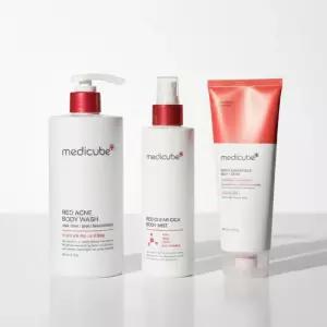 메디큐브 등드름성 바디 트러블3종 세트(레드 아크네 바디워시 2.0+ 바디 미스트+ 바디로션) + 샤워타올