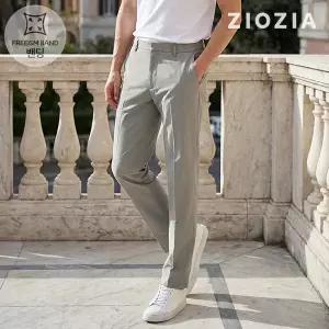 [지오지아] 테이퍼드핏 라이트그레이 스트레치 팬츠 S (AAE2PP1604_LGR)