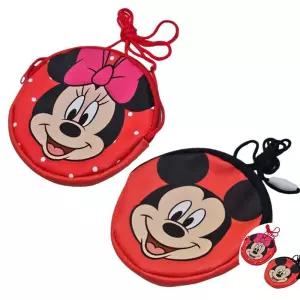 원형파우치 미키마우스 목걸이 원형 미니 파우치 동전 지갑 2종