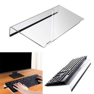 컴퓨터 키보드 스탠드 아크릴 트레이 거치대 틸트 PC 라이저 사무실 작업 가정용