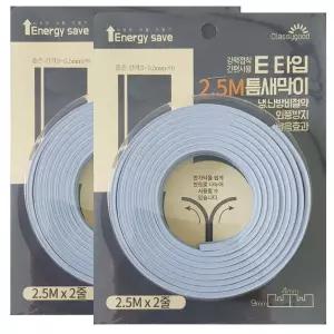 문풍지 틈새 바람 막이 E타입 2개 외풍 차단/현관문방음/문틈막이/풍지판/현관문고무패킹/외풍차단문풍지