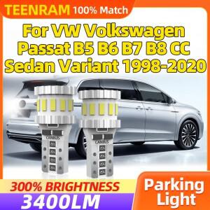 Canbus 오류 없는 소형 조명 주차 램프 VW 폭스바겐 파사트 B5 B6 B7 B8 CC 세단 변형 1998-2020 T10 W5W 3