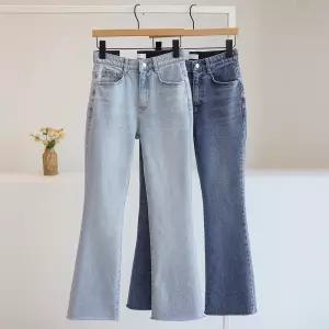 [잇수다] 카네즈 컷팅 히든밴딩 부츠컷 스판 데님 팬츠 (S-XL)