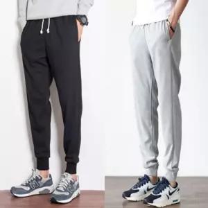 밑단 시보리 무지 트레이닝바지 밴딩 조거팬츠 남성 tgf1+8wTu