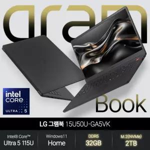 LG 그램북 15U50U-GA5VK (울트라5 115U/32GB/2TB/WH) 사무용 인강용 초경량 노트북 JH