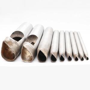 가죽 공예 펀치 도구 물방울 모양 펀칭 DIY 벨트 구멍 펀처 작업을위한 핸드 툴