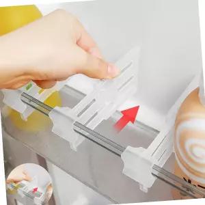 업소용 냉장고 칸막이 4p 길이조절 냉장고 칸막이 클립 칸 정리 미니