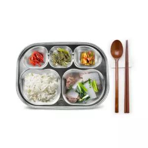 체중 관리 어른 식판 스텐 식기 어린이집 유아/아기/주니어/간식/단체/유치원/가정용/야외/캠핑/배식/급식