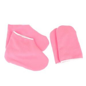 파라핀 왁스 코팅 풋머프 부티 수분 마스크 보습 양말 장갑 커버 목욕 라이너 1쌍