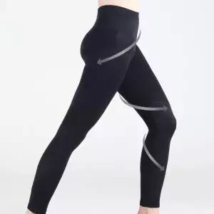 골반보정레깅스 무릎테이핑 허리보호 오다리 개선 자세교정 체형교정 힙업 바디로직 리포머 여성보정속옷 9부