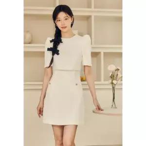 [롯데백화점]제이제이지고트 트위드 퍼프 A라인 원피스 GP4P0OP421