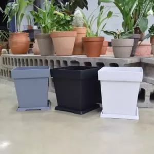 플라스틱화분 WR 정사각(1호) 23x23x25cm 원용품 홈가드닝 가드 가용 식물 꽃화분 키우기 인테리어 실내 취