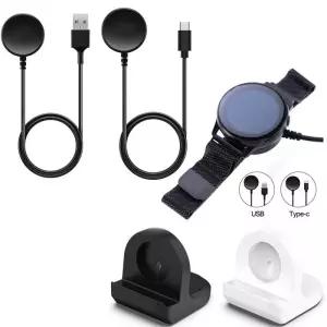 삼성 갤럭시 워치 8 클래식 FE 7 6 5 5Pro 4 3 액티브 2 충전 스탠드 베이스 USB 케이블