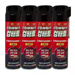 컴배트 스피드 바퀴벌레 에어졸 500ml x4 (S14855801)