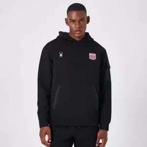 [롯데백화점]스파이더 남성 라드패드 와펜 후드 티셔츠 SPKPCNHD301MBLK