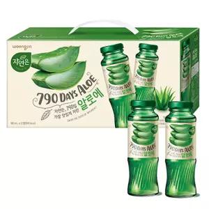 웅진 자연은 알로에 주스 180ml 12병/셋트/병주스/디저트/사무실/학교/음료수/음료/과일/과즙/병쥬스/병음