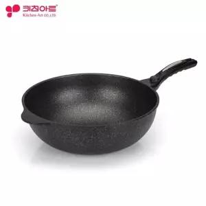 [키친아트] 인덕션겸용 IH 코팅 마블 궁중팬 32cm 볶음 웍후라이팬 중...