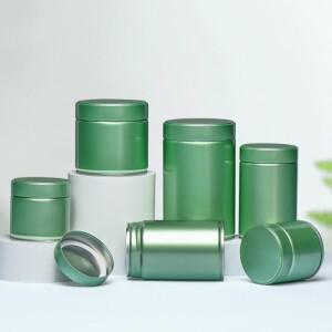 1개 밀폐형 주석판 차통 보관 용기 잎차 티백 말차 가루 식료품 저장실 정리함 주방 차