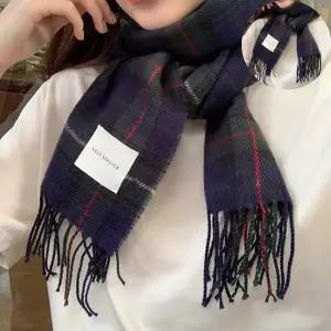 니트머플러 머플러 체크 커플 가을 겨울 출근용 데이트 간절기