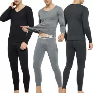 남성 짱짱 허리밴딩 기모안감 슬림 내복 상하의 세트