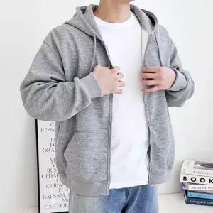 커플 봄 가을 겨울 남자 오버핏 투웨이 후드집업