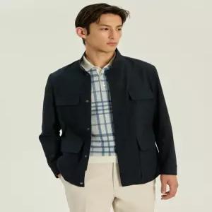 닥스 남성 26SS 다크네이비 경량 사파리 자켓 DMJU6B001N3