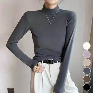 부드럽고 도톰한 이너웨어 반목티 반폴라 긴팔티셔츠