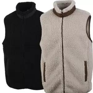 본딩 융털 후리스 조끼 남녀공용 보아 후리스 조끼 따뜻한 겨울