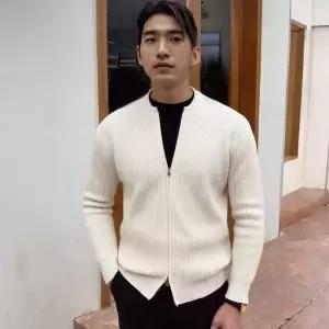 남자 루즈핏 집업가디건 정장 지퍼 골지 니트 남성 검정 간절기 가을 겨울 봄가디건 항공 플리츠 아우터