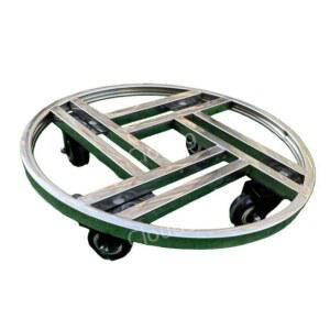 화분받침 바퀴 트레이 초대형 브래킷 10각파이프 스텐 지름 25 직경 4륜 선반 원형 스탠드