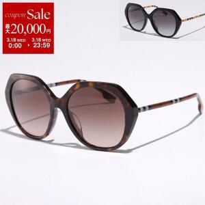 BURBERRY 선글라스 B 4375-F 여성용 폴리곤형 버터플라이형 셀프 프레임 풀 림 3853/8G/블랙