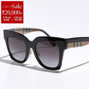 BURBERRY 선글라스 B 4364-F 여성용 버터플라이형 풀림 클링 타입 셀프 프레임 3942/8G 블랙×그레이