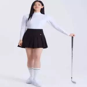 여성 XB59CE30 다운블로우-골프웨어 플레어 미니 스커트